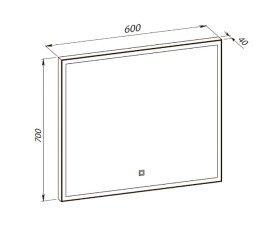Зеркало для ванной Аквародос Donato 60х70 см sensor с LED-подсветкой белый АР000113303