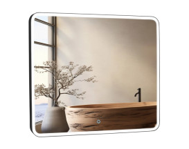 Зеркало для ванной Аквародос Donato 80х70 см sensor с LED-подсветкой черный АР000113297