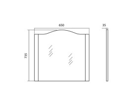 Зеркало для ванной Аквародос Классик 2019 65х73,5 см белый АР000001083