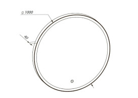Зеркало для ванной Аквародос Лоренцо black D-100 sensor с LED-подсветкой золото АР000113279