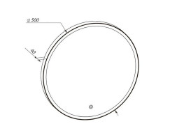 Зеркало для ванной Аквародос Лоренцо black D-50 sensor с LED-подсветкой черный АР000112798