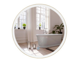 Дзеркало для ванної кімнати Аквародос Лоренцо black D-50 sensor з LED-підсвічуванням золото АР000113280