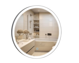 Зеркало для ванной Аквародос Лоренцо black D-70 sensor с LED-подсветкой черный АР000112799