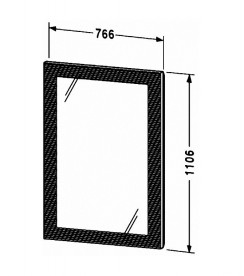 Зеркало для ванной Duravit Cape Cod 76,6х110,6 см с подсветкой CC964100000