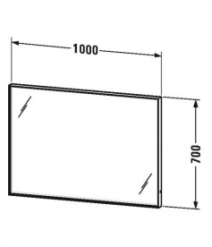 Зеркало для ванной Duravit L-Cube 100х70 см с подсветкой LC738200000