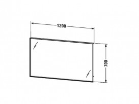 Дзеркало для ванної Duravit L-Cube 120х70 см з підсвічуванням LC738300000