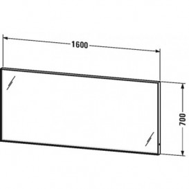 Зеркало для ванной Duravit L-Cube 160х70 см с подсветкой LC738500000