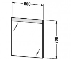 Зеркало для ванной Duravit Light and mirror 60х70 см с подсветкой LM783500000