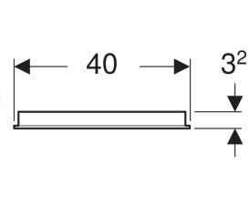 Зеркало для ванной Geberit Option Basic Square 40х70 подсветка сверху алюминий анодированный 502.803.00.1
