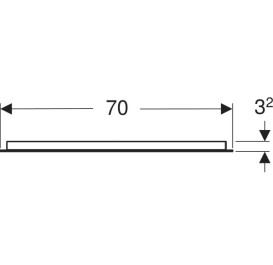 Дзеркало для ванної Geberit Option Basic Square 70х70 підсвічування зверху алюміній анодований 502.806.00.1
