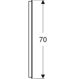 Зеркало для ванной Geberit Option Basic Square 80х70 подсветка сверху алюминий анодированный 502.807.00.1