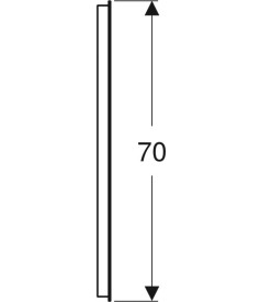 Дзеркало для ванної Geberit Option Basic Square 90х70 підсвічування зверху алюміній анодований 502.808.00.1