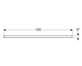 Зеркало для ванной Geberit Option Basic Square 100х70 подсветка сверху алюминий анодированный 502.809.00.1