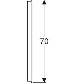 Дзеркало для ванної кімнати Geberit Option Basic Square 120х70 підсвічування зверху алюміній анодований 502.810.00.1