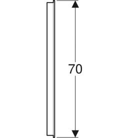 Зеркало для ванной Geberit Option Basic Square 140х70 подсветка сверху алюминий анодированный 502.811.00.1