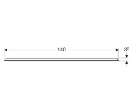 Зеркало для ванной Geberit Option Basic Square 140х70 подсветка сверху алюминий анодированный 502.811.00.1