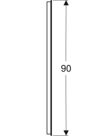 Дзеркало для ванної Geberit Option Basic Square 60х90 підсвічування зверху алюміній анодований 502.812.00.1