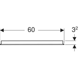 Дзеркало для ванної Geberit Option Basic Square 60х90 підсвічування зверху алюміній анодований 502.812.00.1
