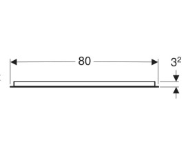 Зеркало для ванной Geberit Option Basic Square 80х90 подсветка сверху алюминий анодированный 502.813.00.1