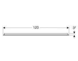 Дзеркало для ванної Geberit Option Basic Square 120х90 підсвічування зверху алюміній анодований 502.815.00.1