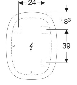 Зеркало для ванной Geberit Option Oval  60х80 см с косвенной подсветкой 502.800.00.1