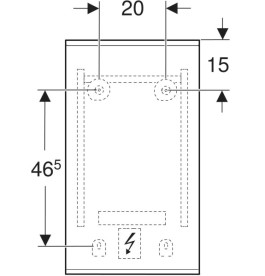 Зеркало для ванной Geberit Option Plus Square 40х70 с прямой и косвенной подсветкой алюминий анодированный 502.780.00.1