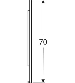 Зеркало для ванной Geberit Option Plus Square 40х70 с прямой и косвенной подсветкой черный матовый/алюминий анодированный 502.780.14.1