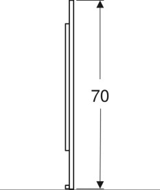 Зеркало для ванной Geberit Option Plus Square 60х70 с прямой и косвенной подсветкой алюминий анодированный 502.781.00.1