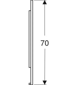 Зеркало для ванной Geberit Option Plus Square 75х70 с прямой и косвенной подсветкой черный матовый/алюминий анодированный 502.782.14.1