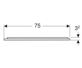 Зеркало для ванной Geberit Option Plus Square 75х70 с прямой и косвенной подсветкой черный матовый/алюминий анодированный 502.782.14.1