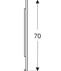 Зеркало для ванной Geberit Option Plus Square 90х70 с прямой и косвенной подсветкой алюминий анодированный 502.783.00.1