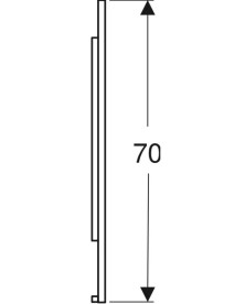 Зеркало для ванной Geberit Option Plus Square 105х70 с прямой и косвенной подсветкой алюминий анодированный 502.784.00.1