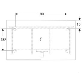 Зеркало для ванной Geberit Option Plus Square 120х70 с прямой и косвенной подсветкой алюминий анодированный 502.785.00.1