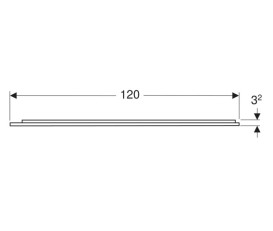 Зеркало для ванной Geberit Option Plus Square 120х70 с прямой и косвенной подсветкой алюминий анодированный 502.785.00.1