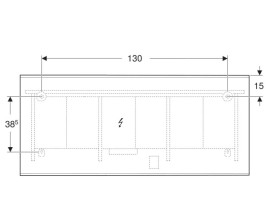 Зеркало для ванной Geberit Option Plus Square 160х70 с прямой и косвенной подсветкой алюминий анодированный 502.787.00.1