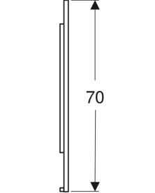 Зеркало для ванной Geberit Option Plus Square 160х70 с прямой и косвенной подсветкой алюминий анодированный 502.787.00.1