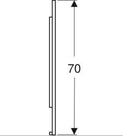 Зеркало для ванной Geberit Option Plus Square 160х70 с прямой и косвенной подсветкой черный матовый/алюминий анодированный 502.787.14.1