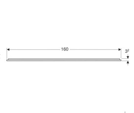 Зеркало для ванной Geberit Option Plus Square 160х70 с прямой и косвенной подсветкой черный матовый/алюминий анодированный 502.787.14.1