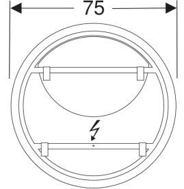 Зеркало для ванной Geberit Option Round ⌀75 см с прямой и косвенной подсветкой 502.798.00.1