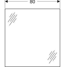 Зеркало для ванной Geberit Selnova Square 80х75 см 502.892.00.1