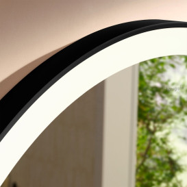 Зеркало для ванной Hansgrohe Xarita Lite S ⌀90 см с круговой LED-подсветкой черный матовый 54967670