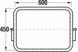 Зеркало для ванной Jika Universum нержавеющая сталь H3897190030001