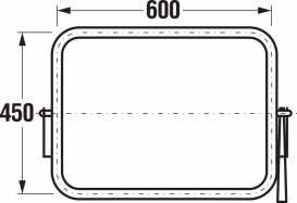 Зеркало для ванной Jika Universum регулируемое нержавеющая сталь H3897170030001