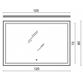 Зеркало для ванной Kerama Marazzi Buongiorno 120х80 см с LED-подсветкой Mi.120