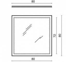Зеркало для ванной Kerama Marazzi Buongiorno 80х80 см с LED-подсветкой Mi.80