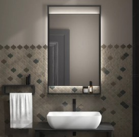 Дзеркало для ванної Kerama Marazzi Plaza Next 60х100 см з LED-підсвіткою PL.N.mi.60\BLK