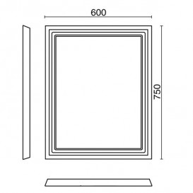 Дзеркало для ванної Kerama Marazzi Provence 60х75 см синій PR.mi.60\BLU