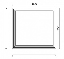 Дзеркало для ванної Kerama Marazzi Provence 80х75 см синій PR.mi.80\BLU