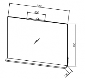 Зеркало для ванной Kolpa-San Fiona OGF 100 с подсветкой 100х70 см ДСП белый 507730