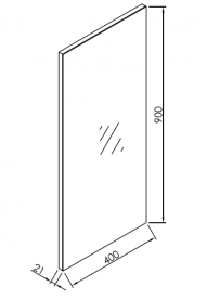 Зеркало для ванной Kolpa-San Kiki OGK 40/90 40х90 см ДСП белый 503100